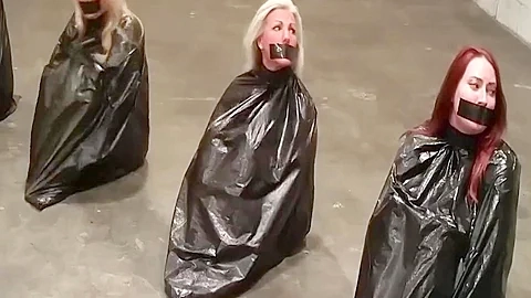 4 Girls Trash Bagged
