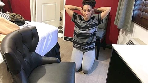 Ebony Gagged And Spanked