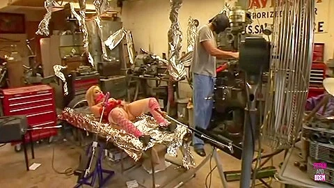 This Blonde Bitch Got Her Ass Banged By A Dildo And Pussy By A Man