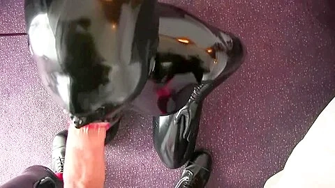 Latex Doll Blowjob Cocksucker