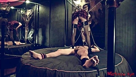Femdom Nipple Torture Of A Chained Male Sub With Mistress Kym