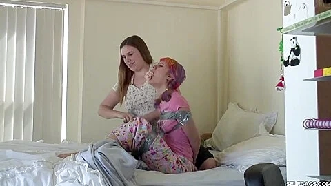 School Skipping Brat Girl Bound And Gagged By Stepmom