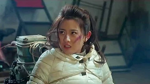 Policewoman Tied Up With